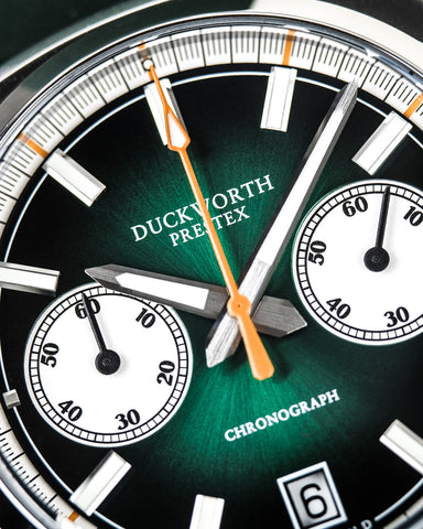 Duckworth Prestex Chronograph 42 Green Green Rubber