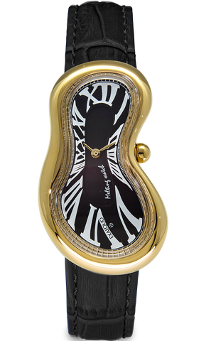 Exaequo Watch Melting PVD Gold Black EX0002.0001