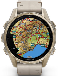 Garmin Fenix 8 43mm Sapphire AMOLED Soft Gold Limestone Leather