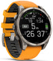 Garmin Fenix 8 47mm Sapphire AMOLED Titanium Spark Orange Graphite Silicone