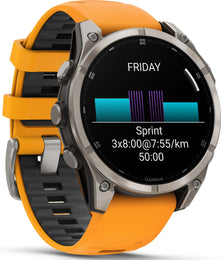 Garmin Fenix 8 47mm Sapphire AMOLED Titanium Spark Orange Graphite Silicone