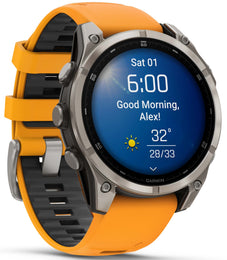 Garmin Fenix 8 47mm Sapphire AMOLED Titanium Spark Orange Graphite Silicone