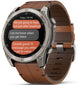 Garmin Fenix 8 51mm Sapphire AMOLED Titanium Chestnut Leather Band