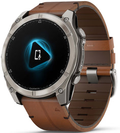 Garmin Fenix 8 51mm Sapphire AMOLED Titanium Chestnut Leather Band