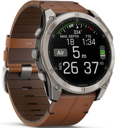 Garmin Fenix 8 51mm Sapphire AMOLED Titanium Chestnut Leather Band