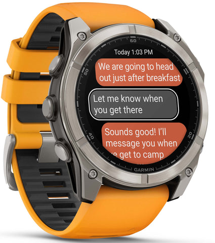 Garmin Fenix 8 51mm Sapphire AMOLED Graphite Spark Orange Titanium Silicone