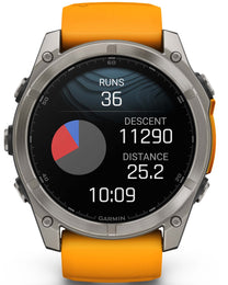 Garmin Fenix 8 51mm Sapphire AMOLED Graphite Spark Orange Titanium Silicone