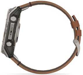 Garmin Fenix 8 51mm Sapphire AMOLED Titanium Chestnut Leather Band