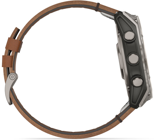 Garmin Fenix 8 51mm Sapphire AMOLED Titanium Chestnut Leather Band