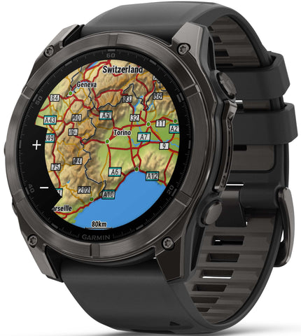 Garmin Watch Fenix 8X Sapphire AMOLED Carbon Grey DLC Titanium Black 010-02905-21