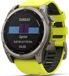 Garmin Watch Fenix 8X Sapphire Solar Amp Yellow 010-02907-21