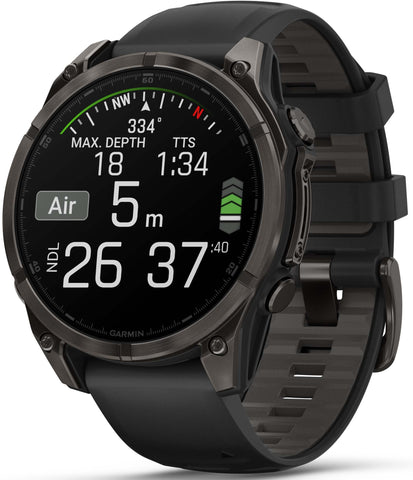 Garmin Watch Fenix 8 Sapphire AMOLED Carbon Grey DLC Titanium Black 010-02904-21