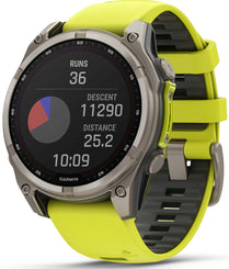 Garmin Watch Fenix 8 Sapphire Solar Amp Yellow 010-02906-21