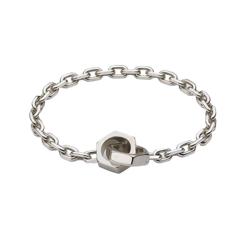 Gucci Trademark Sterling Silver Bracelet, YBA796366001