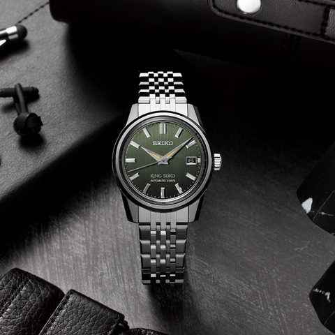 King Seiko KSK Olive Suede 6R 3 Day Power Reserve
