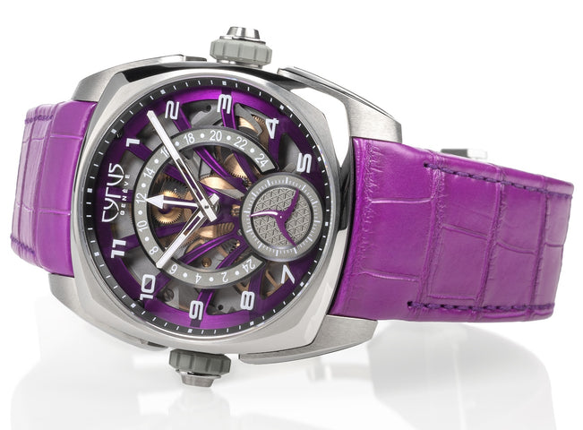 Cyrus Klepcys GMT Titanium Royal Purple Alligator