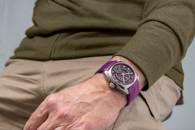 Cyrus Klepcys GMT Titanium Royal Purple Alligator