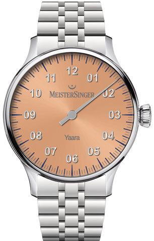 MeisterSinger Watch Yaara Salmon Silver YA916S