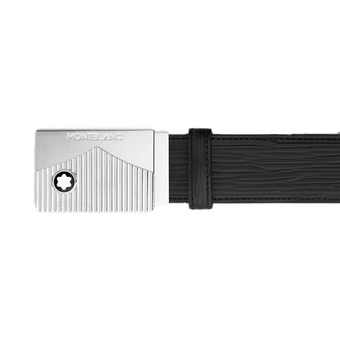 Montblanc Black 35mm Leather Belt