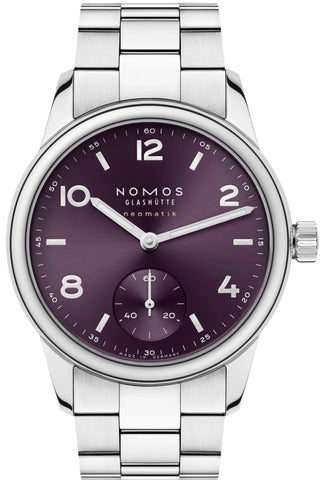 Nomos Glashutte Watch Club Sport Neomatik 34 Purple Sapphire Glass 757.SB