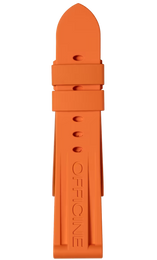 Panerai Strap Caoutchouc Orange 24/22mm