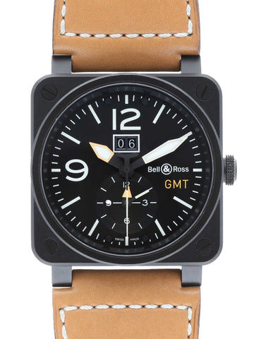 Pre-Owned Bell & Ross BR 03-51-S GMT Mens PVD Steel Automatic Watch