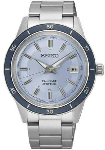 Seiko Presage Watch Style 60s Retro Blue Limited Edition SRPL19J1