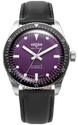 Vulcain Watch Skindiver Nautique Purple Black Leather Limited Edition 660170A17.BAC201