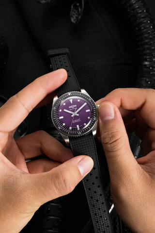 Vulcain Skindiver Nautique Purple Black Rubber Limited Edition