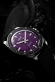 Vulcain Skindiver Nautique Purple Black Leather Limited Edition