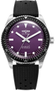 Vulcain Watch Skindiver Nautique Purple Black Rubber Limited Edition 660170A17.BAR200