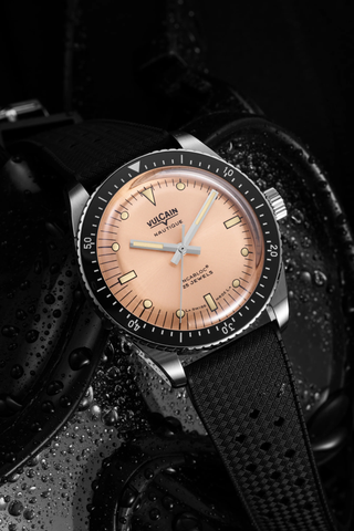 Vulcain Skindiver Nautique Salmon Rubber Limited Edition