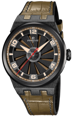 Perrelet Watch Turbine Carbon Khaki A4065/8