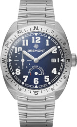 Bremont Watch Terra Nova 40.5 Turning Bezel Power Reserve Blue Bracelet TN40-PWR-SS-BL-B