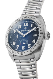 Bremont Terra Nova 40.5 Turning Bezel Power Reserve Blue Bracelet