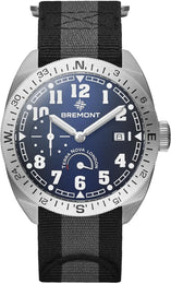 Bremont Watch Terra Nova 40.5 Turning Bezel Power Reserve Blue Nato TN40-PWR-SS-BL-N-S