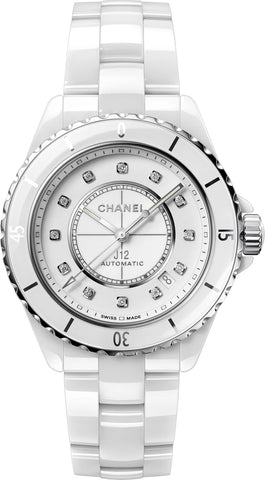 Chanel J12 White 38mm Ceramic Diamonds Automatic H5705