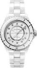 Chanel J12 White 38mm Ceramic Diamonds Automatic H5705