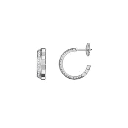 Chopard Ice Cube 18ct White Gold 0.24ct Diamond Hoop Earrings