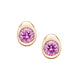 Faberge Colours Of Love Cosmic Curve 18ct Rose Gold Pink Sapphire Stud Earrings