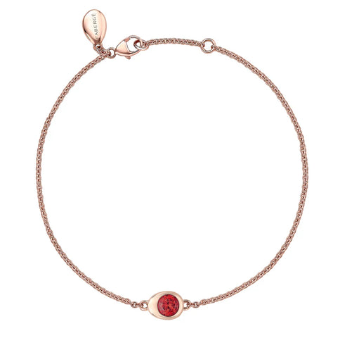 Faberge Cosmic Curve Rose Gold Ruby Chain Bracelet