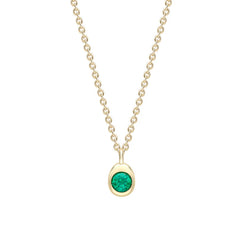 Faberge Colours Of Love Cosmic Curve 18ct Yellow Gold & Emerald Pendant