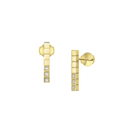 Chopard Ice Cube 18ct Yellow Gold Diamond Earrings