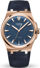 Czapek Antarctique Mount Erebus 5N Deep Blue Alligator