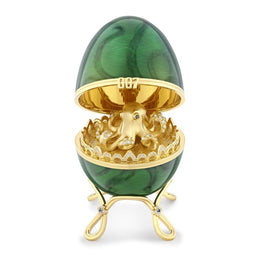 Faberge X 007 Limited Edition 18ct Yellow Gold Green Enamel Octopussy Egg Objet