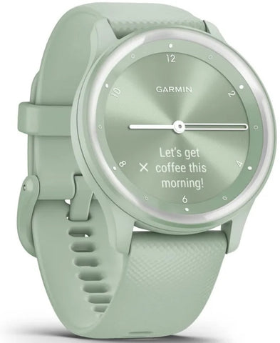 Garmin Vivomove Sport Silicone Band With Silver Accents