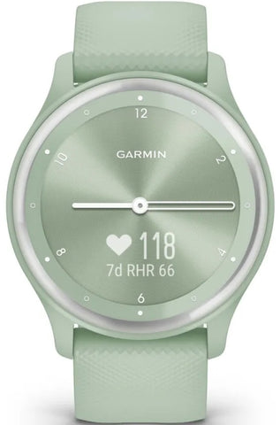 Garmin Vivomove Sport Silicone Band With Silver Accents