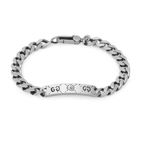 Gucci Ghost Sterling Silver Chain Bracelet YBA455321001