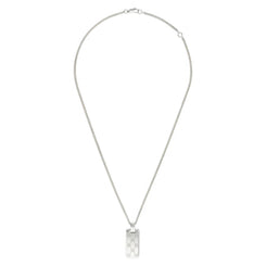 Gucci Signature Sterling Silver GG Tag Necklace