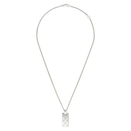 Gucci Signature Sterling Silver GG Tag Necklace